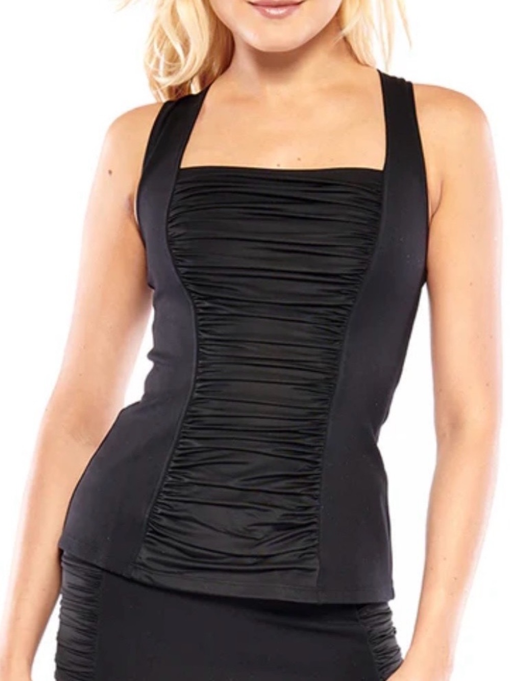 Bisou Bisou The Claudia Top Nouvelle Couture, Black, NWT, Women’s Size Small